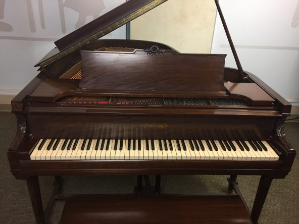 Used Grand Piano Chickering Brown Dark Walnut Wood Bonita Springs Naples Fort Myers