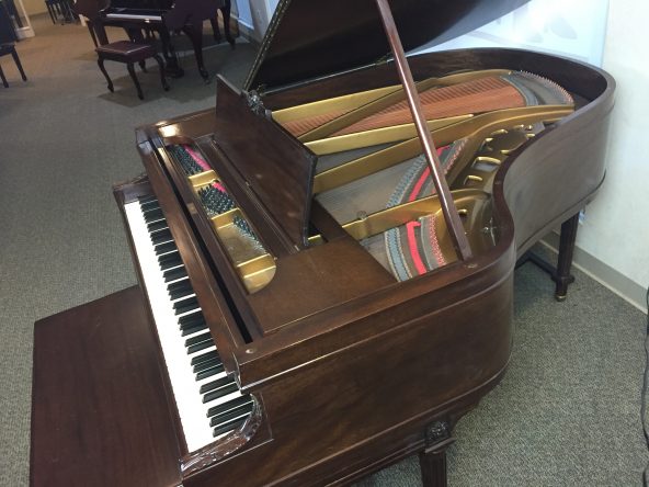 Used Grand Piano Chickering Brown Dark Walnut Wood Bonita Springs Naples Fort Myers