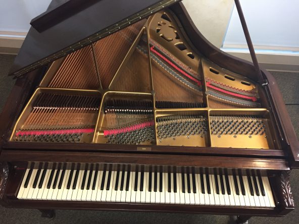 Used Grand Piano Chickering Brown Dark Walnut Wood Bonita Springs Naples Fort Myers