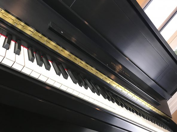 Used Steinway & Sons Piano Upright Piano Studio Piano Black Satin Naples Fort Myers Bonita Springs